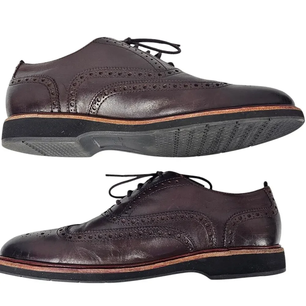 Cole Haan Mens Morris Wingtip Oxford C31330 Cordovan Dress Shoes Size 10M